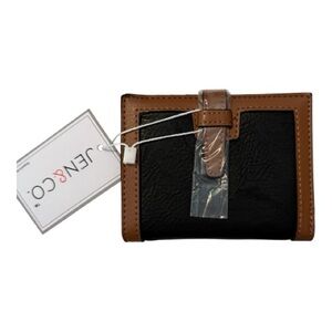 Black and Brown Bessie Vegan Wallet by Jen & Co